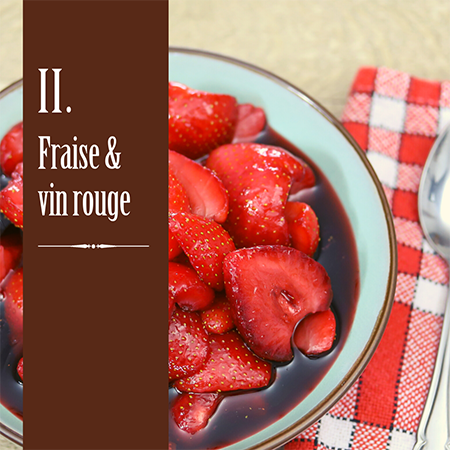 recette n°2 fraises et vin rouge restaurant À l'Image Sainte Anne Vannes